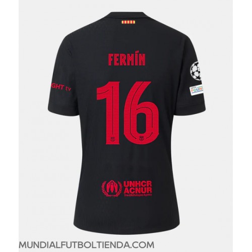 Camiseta Barcelona Fermin Lopez #16 Segunda Equipación Replica 2024-25 mangas cortas